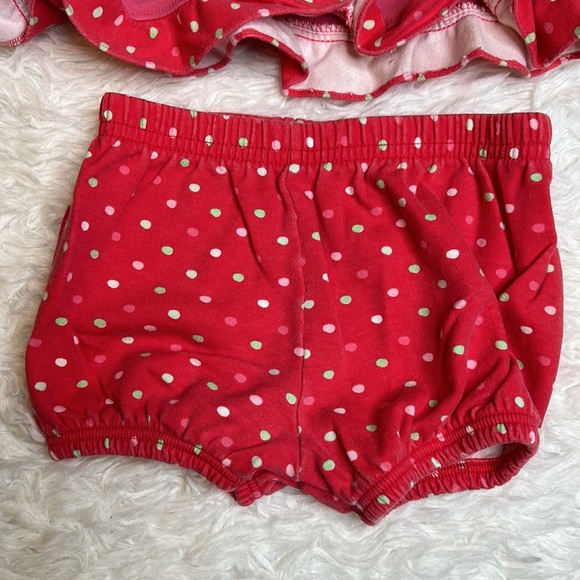 Carter’s Girl Baby 9-12M Pink Polka Dot Pear Twirl Two Piece Set - Picture 3 of 9